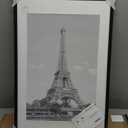 upsimples 20x30 Poster Frame, Display Pictures 16x24 with Mat or 20 x 30 Without, Wall Hanging Picture Frames, Black, 1 Pack