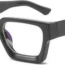 JOVAKIT Fashion Square Blue Light Glasses for Men Women Simple Designer Style Thick Frame Computer Eyeglasses Anti Eyestrain