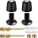 2 Piece Bathtub Shower Knob Replacement Kit for Price Pfister Verve and Windsor Tub/Shower Faucet Handle, Remodel/Rebuild Trim Kit with Hot & Cold Shower Knobs, Matte Black(Matte Black)