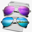 LIVHO Classic Aviator Polarized Sunglasses for Men Women Spring Hinge Metal Frame UV400 Protection