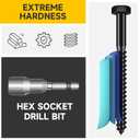 Mywish (25Sets) 1/2" x 3" Lag Bolts, 304 Stainless Steel 1/2 inch Lag Screws Bolts for Wood, Heavy Duty Hex Head with Flat Washers Bolt Kit, Black Oxided