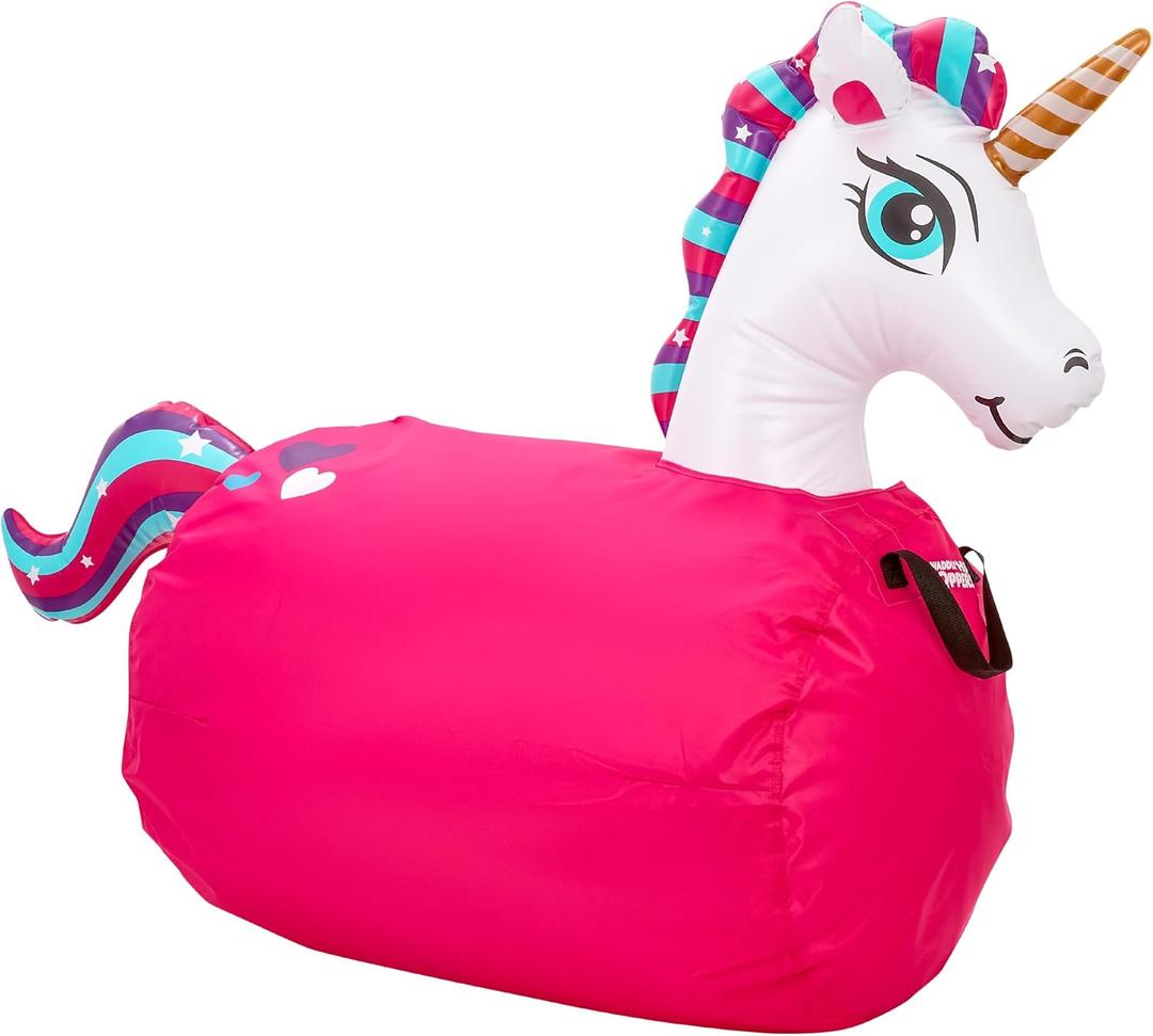 Waddle Large Inflatable Bouncy Hopper - Ride On, Indoor, Outdoor Toys, Bouncy Horse, Toys for Girls and Boys, Durable, Unicorn Toys for Girls, Kids, Adult Toys, Up to 250lbs, Ages 5 and Up (Unicorn)