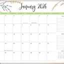 Desk Calendar 2026 with Desk Mat – 22" x 17" Large Desk Pad Calendar Runs from January 2026 to June 2027, Floral Design Desktop Calendar with To Do List, Personal Desk Calendar Planner for Home, Office