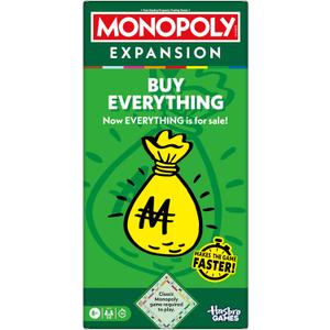 Monopoly Buy Everything Expansion | Add More Fun to Classic Monopoly Game and Play Faster | Ages 8+ | 2-6 Players | 40 Mins. | Family Board Games