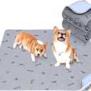 Washable Pee Pads for Dogs, 2Pack Puppy Pads Washable with Bone Print,Absorbent Reusable Whelping Pads NonSlip Dog Mats for Floor Protector, Couch Cover, Crate, Potty Training 31x36
