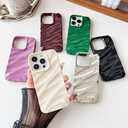 Caseative for iPhone 14 Pro Case,Water Ripple Pattern Curly Wave Shape Soft Phone Case (Purple)