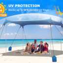 Gorich Beach Tent Sun Shelter with 8 Sandbags, UPF50+ Protection & Windproof Pop Up Beach Canopy Tent Sun Shade for Family, Travel & Camping, Easy Setup Canopy Umbrella