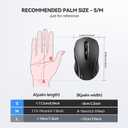 TECKNET Bluetooth Mouse, 4000DPI Wireless Mice for Laptop 2-in-1(BT 5.0/3.0+2.4Ghz) Computer Portable PC Mouse Wireless with USB Receiver for Mac (USB-A+Bluetooth, Black)