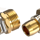 Twinkle Star Garden Hose Repair Connector with Clamps, Male and Female Garden Hose Repair Kit, Fit for 3/4" or 5/8" Garden Hose Fitting