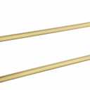 Antique Brass Double Towel Bar, 24 inch Bath Towel Holder Wall Mount, Vintage Gold Decorative Bathroom Accessories, Brass Petal-Relief Series