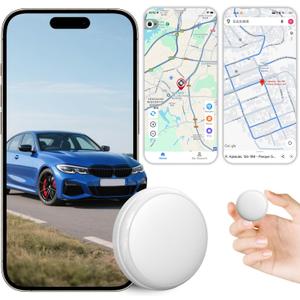 GPS Tracker for Vehicles, 1-Minute Updates, No SIM Card or Monthly Fees | iOS & Android App, 1-Year Replaceable Battery, Magnetic IPX7 Waterproof Design for Cars, Motorcycles & More