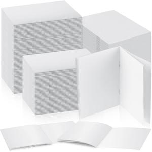 Ctosree 100 Pcs White Blank Book for Kids, 4 x 5.5 Inch Mini Notebooks to Write Stories Unlined Sketchbooks Bulk Small Notepads Journals for Drawing Writing