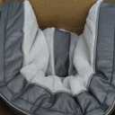 Sunheir Orthopedic Dog Bed for Large Dogs - Big Waterproof Dog Crate Bed with Removable Washable Cover, Egg Crate Foam Support, Anti-Slip Bottom, Deluxe Plush Pet Bed Mat (Grey)