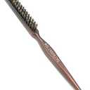 WOLINSPRING Boar Bristle Style Softness and Shine Teasing Brush with Rat Tail Handle for Edge Control Back Brushing and Combing Smoothing Create Volume Slicking Hair Back Into Bun or Ponytail (GT-3B)