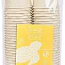 100% Compostable Disposable Coffee Cups [16oz 80 Pack] Paper Cups Made from Bamboo, Eco-Friendly, Biodegradable Premium Party Cups, Natural Unbleached by Earth's Natural Alternative