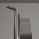 LSK Hand Towel Stand, Stainless Steel Bathroom Towel Holder Stand, Curved F-Shaped Countertop Towel Stand with Heavy Base, 16.6 Inch, Brushed Nickel