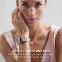My Pretty Strap - Compatible Apple Watch Band Strap, Stainless Steel Fashion iWatch Replacement Strap- Easy Resizing, No Tool Needed, Fits Most Wrists- Series 1-11, SE and Ultra