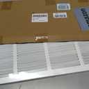 Baseboard Return Air Grille Fit 24x8 Duct Opening,7/8"(Depth) Margin Turnback for Baseboard,7/8"Thick Baseboard Return Air Vent Cover Grill,Outer Dimensions: 25.75"W X 9.75 "H X 7/8", White, 1-Pack, 24"WX8"H-Duct Opening