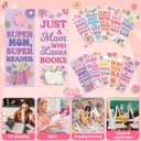 Laffact Mother’s Day Reading Bookmarks - 240Pcs Hot Mom Bookmarks Reading Tracker, Cool Moms Reading Page Marker, Readers Accessories Book Club Gifts for Book Lover Bookish Mama Birthday Party Favors