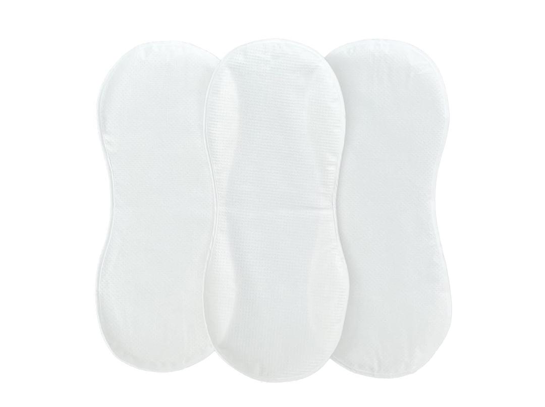 Changing Pad Liner, Fits in Peanut Shaped Changing Pads, Super Soft Peanut Changer Liners are Warm On a Baby's Back, Thicker Waterproof Pads are Machine Washable - 3 Pack