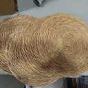60 Pack 12IN Round Woven Placemats, Natural Bulrush Boho Farmhouse Mats