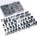 52 Shape Style Leather Hole Punch Tool, Multiple Shapes Leather Cutting Dies, Hollow Punch Cutter Tool for Belts, Punch Tool Set Hole Punch Cutter for Handmade DIY Crafts