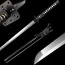 Lyuesword Handmade Full Tang Sharp Samurai Sword Katana Black Replica of Enter The Ninja Sword Real Battle Ready Ninjato