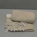 Salt Earth Cotton Turkish Beach Towel, Set of 2-36" X72" Large Bath Towels, Quick Dry Towel, Bathroom, Beach Essentials, Gym, Quick Dry for Shower, Lightweight Large Towels for All (Beige)