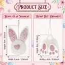 Remuuly 24 Pcs Easter Bunny Ornaments Cute Colorful Hanging Spring Plush Rabbit Decorations for Mantels Rustic Easter Holiday Craft Decor for Fireplace Wall Home Office Indoor Spring Decor Supplies