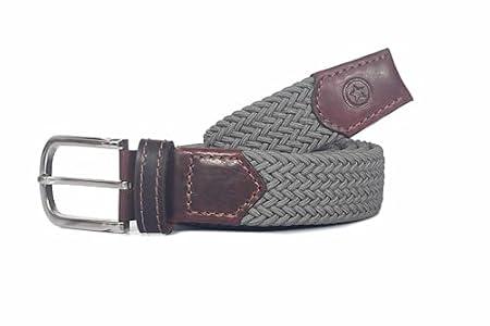 Elastic Woven Braided Belts for Men and Women Stretch Belt for Golf, Casual Wear Golf by Aaron Leather Goods (Graphite, 32)