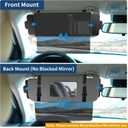 Sun Visor Extender for Car, Adjustable Car Visor Extender Sun Blocker with Anti-Glare Lens Blocks UV & 3-Way Side Sunshade, Car Sun Visor for Safe Driving