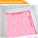 Dog Playpen Bottom Pad Fits for 36 Inch 4 Panels Exercise Pet Playpen, Dog Crate Pad Puppy Playpen Pad, Hoop and Loop Design (Note: Playpen Not Included). -Pink