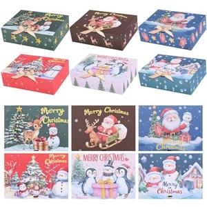 Xylitic 11Pack Christmas Boxes for Gifts with Lids, 10.6×7.8×3.1 Inch Christmas Gift Boxes with Lids for Presents, Xmas Holiday Wrapping Boxes for Gifts