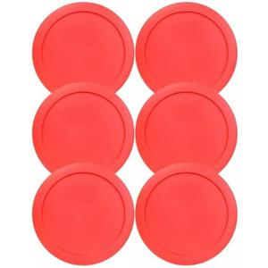 For 6 Red Round Replacement Cover Lid for 4 Cup Glass Bowl 6PK