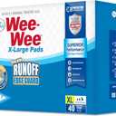 Four Paws Wee-Wee Superior Performance Unscented Extra-Large Pee Pads for Dogs & Puppies, Quilted Leak-Proof Dog Housebreaking Potty Training Floor Protection, 28" x 34", 40 Count