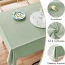 AUSSPVOCT Textured Tablecloth Rectangle 52x70 Water Resistant Spill-Proof Wipeable Table Cloth Wrinkle Free Fabric Dining Table Cover for Birthday Wedding Eatser Football Spring Tablecloths