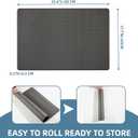 Non-Slip Workout Mat for Under Desk Ellipticals, Thicker & Quieter,23.6x17.7x0.2", Suitable for Ellipse Leg Exerciser, Foot & Leg Pedal Exerciser for Seniors Fitness, Floor Protection ,Enhanced Stability, Black