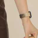 Seven-link Watch Band for Apple Watch Series 11, 10, 9, 8, 7, 6, 5, 4, 3, 2, 1 and SE 3/2/1 for Women, Dressy Stainless Steel Metal Band for Apple Watch 40mm 41mm 42mm 38mm 44mm 45mm 46mm for iWatch
