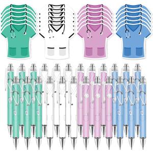 48Pcs Christmas Nurse Gifts Nurse Sticky Notes Notepad with Pen Nurse Themed Self-Stick Note Nurse Day Appreciation Gifts for Nursing Students Hospital Nurse Supplies