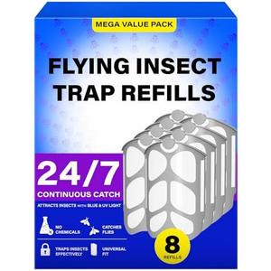 8 Pack Refills Cartridges Compatible with Plug-in Light Trap Models M364 / M364A / Max – Secure Fit, Odor-Free, Easy Replacement