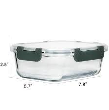 M MCIRCO 8-Pack Glass Food Storage Container with Lids, Airtight Glass Lunch Bento Boxes, Glass Meal Prep Container,Microwave, Oven, Freezer and Dishwasher Friendly