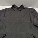 LYANER Women's Button Down Shirt Dress Collared Long Sleeve Sexy Tops Slit Hem Shirts Black X-Large