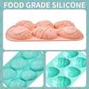 Easter Egg Molds Silicone 2 Pack Jumbo Easter Chocolate Molds Silicone Bunny Egg Shaped Muffin Cupcake Pan Non-stick Half Egg Shaped Moulds for Easter Breakable Chocolate, Easter Baking