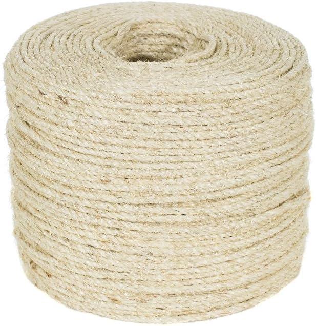 Golberg Twisted Sisal Rope (1/4 Inch x 1000 Feet)