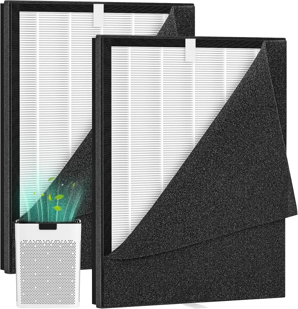 2 Pack KJ190L Filter Replacement for MOOKA KJ190H KJ190L Air Puri-fier