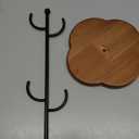 Coffee Mug Holder, Non-Slip 4 Hook Mug Rack, Metal & Wood, Modern & Elegant, Black, Countertop Organizer