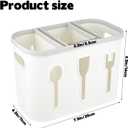 Rainmae Silverware Utensil Caddy, Cutlery Utensil Holder Organizer for Kitchen Countertop Holder Silverware Organizer Caddy for Countertop and Party Use, Holds Fork, Knife, Spoon