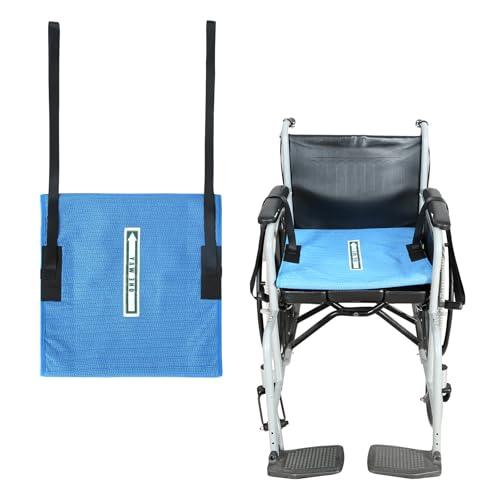One Way Transfer Support Seat Cushion with Handles - Non-Slip Fall Prevention Pad for Elderly/Disabled Use on Wheelchairs, Chairs, Beds, and More - 17"x17"