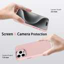 PinLiSheng for iPhone 16 Pro Case, Liquid Silicone with [Soft Anti-Scratch Microfiber Lining] [Metal Buttons] Shockproof Slim Protective Phone Case for Women Men - Pink