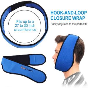 LotFancy Face  Wrap for TMJ, Wisdom Teeth, Pain Relief for Head, Oral and Facial Surgery, Dental Implants, Blue